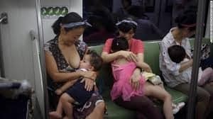 breasfeeding in the subway