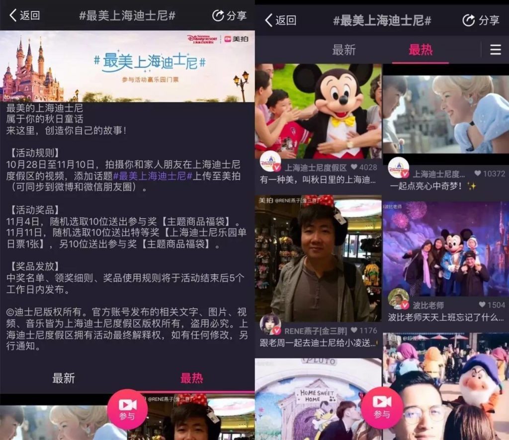 Chinese short-video platforms: Disney